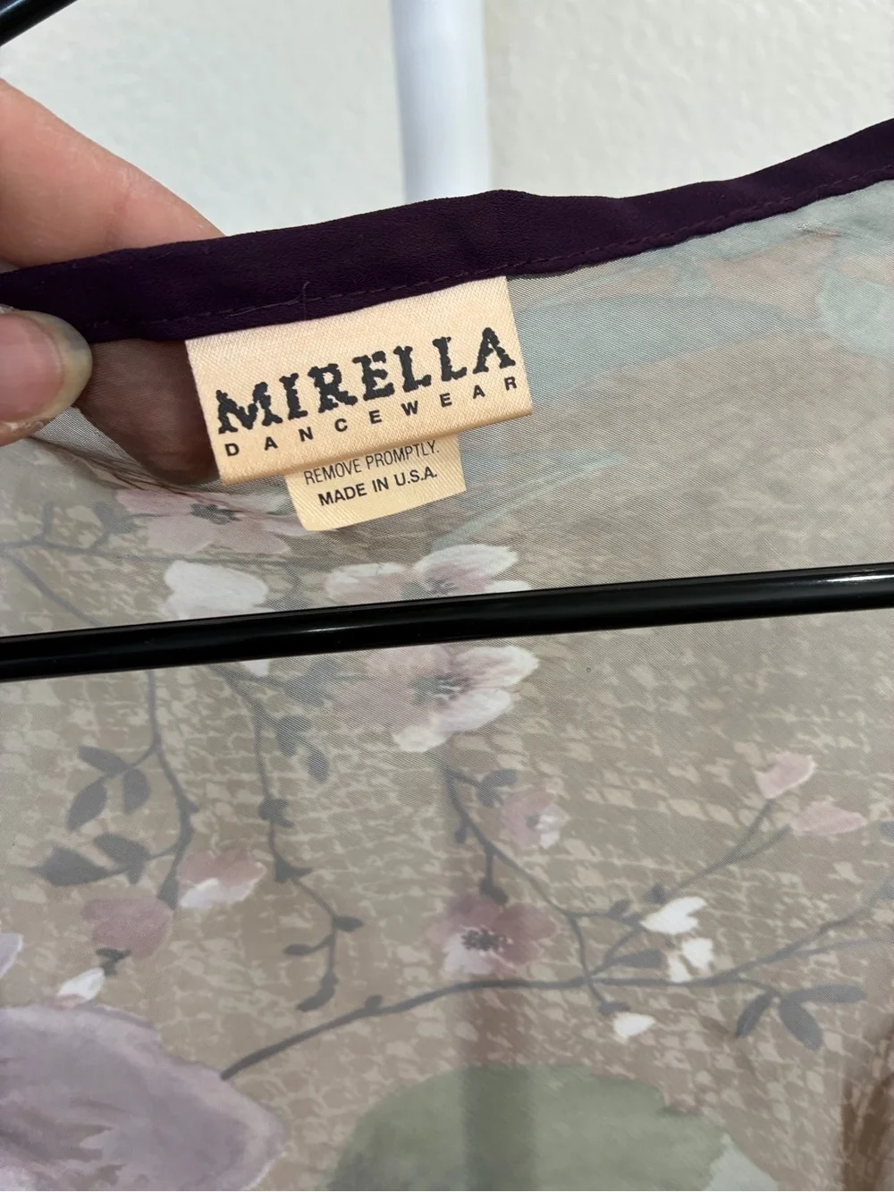 Mirella Dancewear Floral Mesh Cropped Shrug Caplet